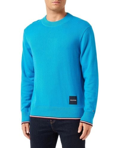Tommy Hilfiger Pullover Tipped Crew Neck Strickpullover - Blau