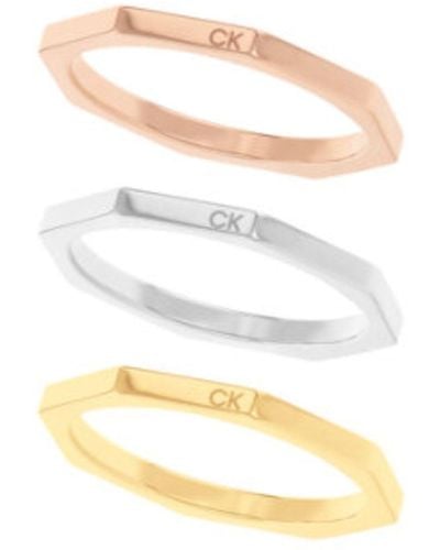 Calvin Klein Ring Anel - Mettallic