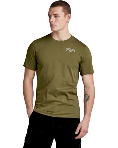 G-Star RAW Camiseta Back Graphic Slim Para Hombre - Verde