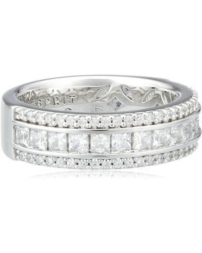 Esprit Ring 925 Sterling Silber Zirkonia Exquisite Gr.57 - Schwarz