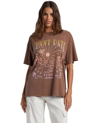 Roxy Oversized T-shirt - Brown