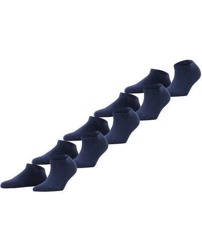 Esprit Solid 5-Pack socquettes femme coton biologique durable blanc bleu marine gris noir basses courtes fines été sans motif taille