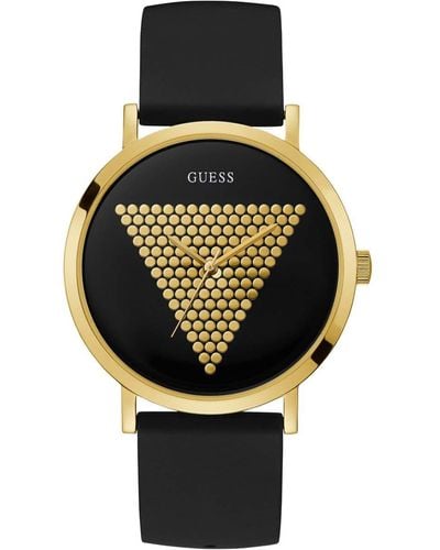 Guess Black Silicone Strap Watch 48mm