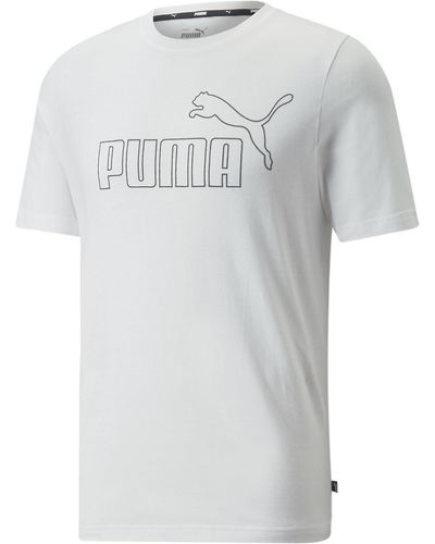 PUMA Ess Elevated Tee T-Shirt - Blanc
