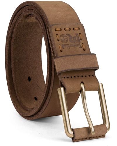 Timberland 40mm Workwear Leather Belt - Brown