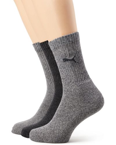 PUMA Crew Socks Socken Sportsocken MIT FROTTEESOHLE 12er Pack Anthracite 201-35/38 - Grau
