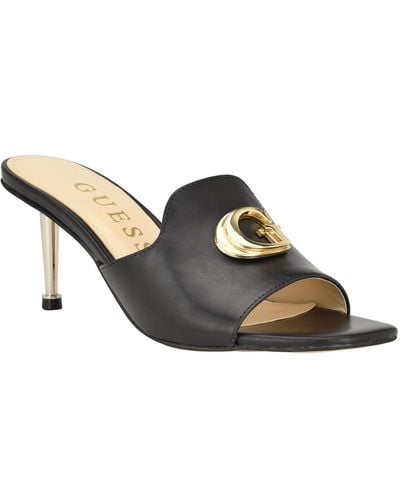 Guess Snapps Heeled Sandal - Brown