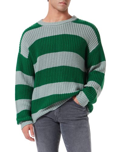 True Religion Striped Pullover - Grün