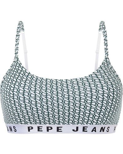 Pepe Jeans Logo P Str Brlt Bh - Blauw