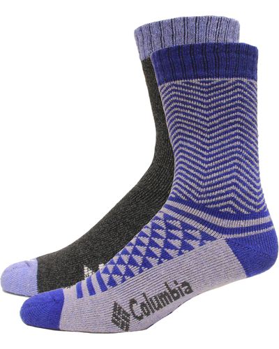 Columbia Crew Socks 2 Pair - Blue