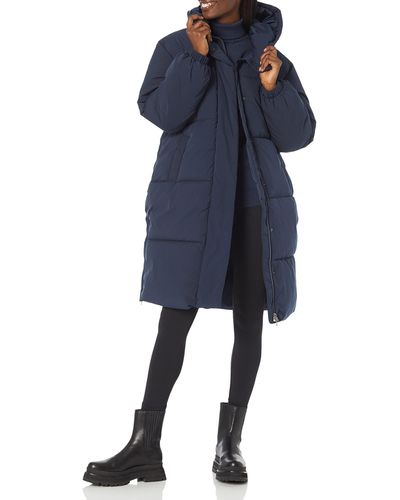 Amazon Essentials Oversized Long Puffer Jacket - Blue