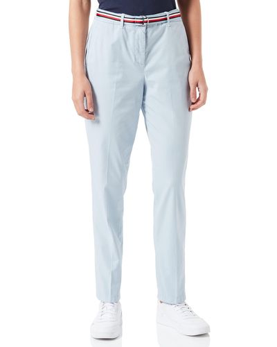 Tommy Hilfiger Hailey Slim Co Chino Broek - Blauw