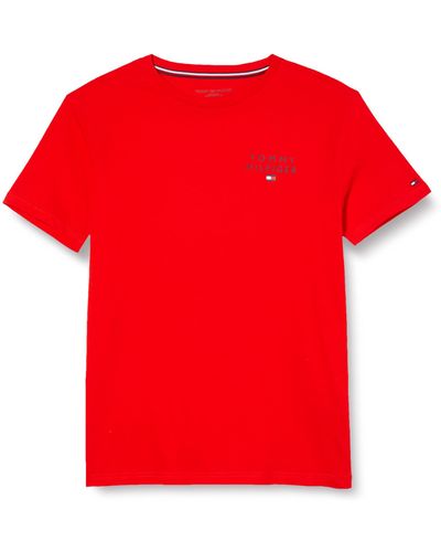 Tommy Hilfiger Cn SS tee Logo Camisetas P/V - Rojo