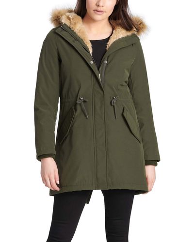 Levi's Faux Fur Lined Hooded Parka Jacket - Green