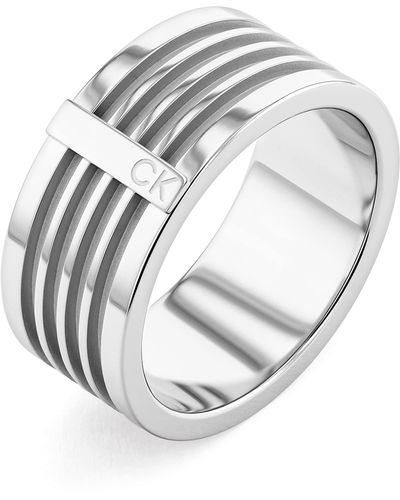 Calvin Klein Ring für Kollektion CIRCUIT aus Edelstahl - 35000317H - Mettallic