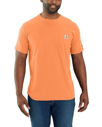 Carhartt Force Relaxed Fit Midweight Short-sleeve Pocket T-shirt - Orange