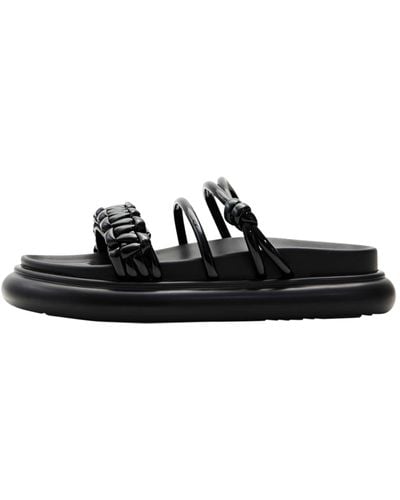 Desigual Shoes 4 Pu Sandals Flat - Black