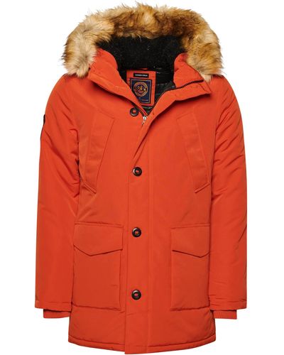 Superdry Everest Parka mit Kapuze und Kunstfellbesatz Pürierter Kürbis XXL - Orange