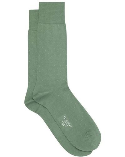 Hackett Classic Polka Dot Calf Socks - Green