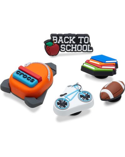 Crocs™ Back To School 5 Pack Schoenbedels - Blauw
