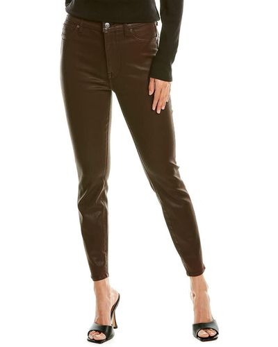 7 For All Mankind High-waist Ankle Skinny Coated Chocolate Super Skinny Jean - Multicolor