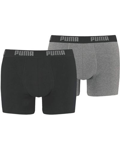 PUMA 2 ER Pack Boxer Boxershorts Herren Pant Unterwäsche Underwear - Gris