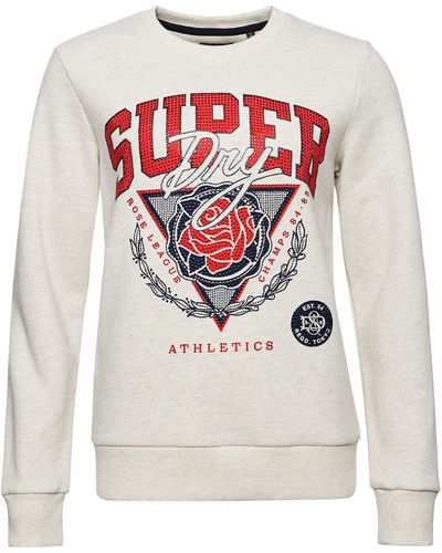 Superdry Vintage Franchise Crew Sweatshirt Voor - Wit
