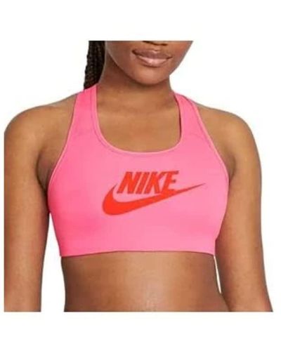Nike Dm0579 W Nk Df Swsh Cb Futura Gx Bra Sportbeha Hyper Pink/bright Crimson/bright Crimson S - Roze