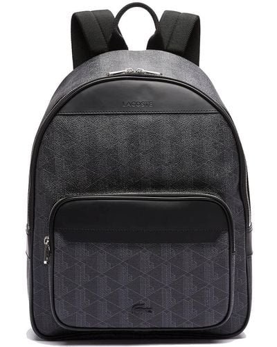 Lacoste Sac à dos The Blend Monogram Noir Gris