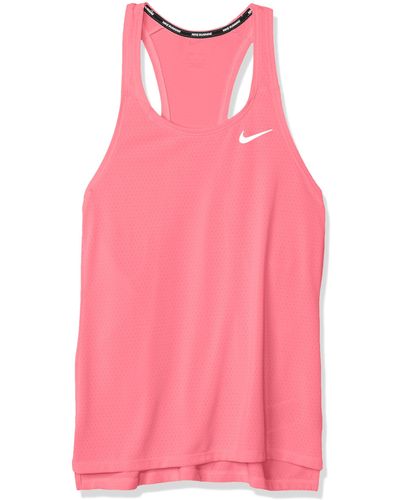 Nike M NK DF Fast Singlet T-Shirt - Rosa
