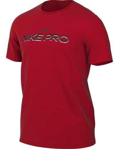 Nike M NK DF Tee DB PRO T-Shirt - Rot