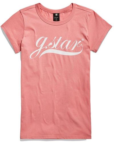 G-Star RAW Graphic STM 1 Slim R T SS Wmn T-Shirt - Rosa