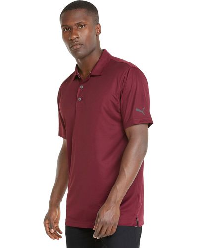 PUMA Golf Gamer Polo Hemd mit Button-Down-Kragen - Rot
