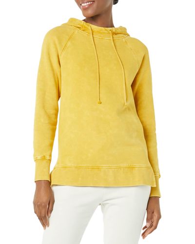 Goodthreads Heritage Fleece Long Sleeve Hooded Tunic Sweatshirt - Yellow
