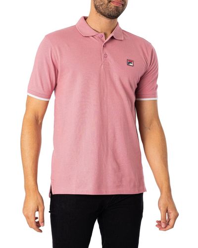 Fila Uomo Polo Basic con Riga Personalizzata - Rosa