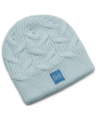 Under Armour Standard Halftime Cable Knit Beanie, - Blue