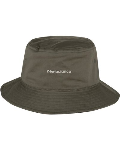 New Balance , , Lightweight Cotton Bucket Hat, Everyday Casual Wear, One Size Fits Most, Dark Olivine - Green