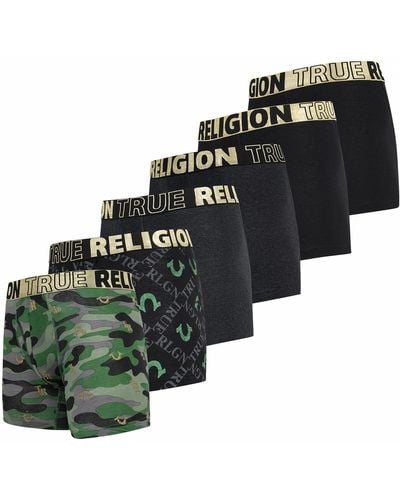 True Religion S Boxer Briefs Trunks Underwear For Pack - Green