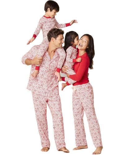 Amazon Essentials Pantalón de Pijama en Franela - Rojo
