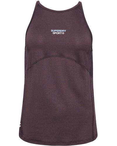Superdry Active Vest WS311678A Rock Dark Grey 10 Mujer - Morado