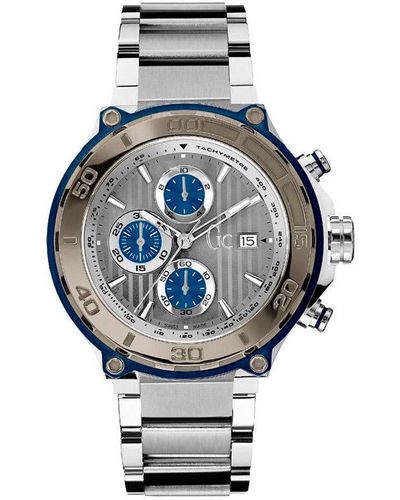 Guess Gc By Mens Watch Sport Chic Collection Gc Bold Chronograph X56010g5s - Metallic