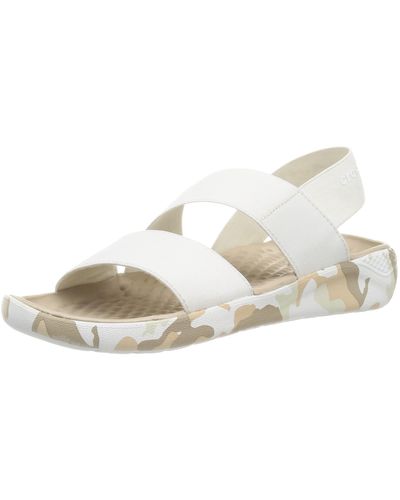 Crocs™ Literide Printed Camo Stretch Sandal W Houten Schoen - Zwart