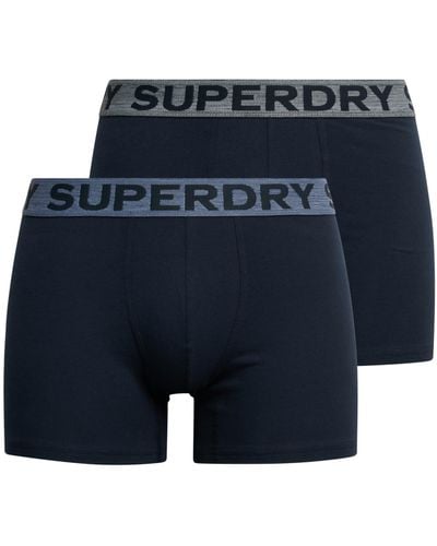 Superdry Boxer Double Pack Boxershorts - Blau