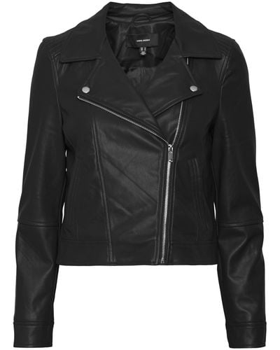 Vero Moda Vmbella Annabel Short Coated Jacket Noos - Black
