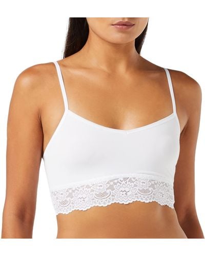 Sloggi Non Wired And Non Padded Bralette With Adjustable Straps - Ultra Smooth Cotton And Microfibre For Everyday Comfort 34 - White