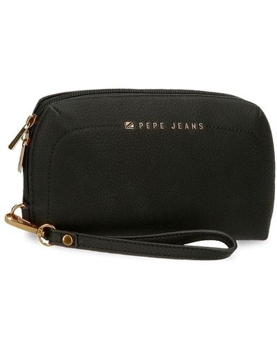 Pepe Jeans Diane Portafoglio con porta carte di credito Nero 14,5 x 9 x 2 cm Ecopelle