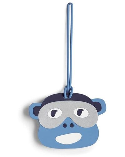 Kipling Monkey Fun Tag Keyring - Blue