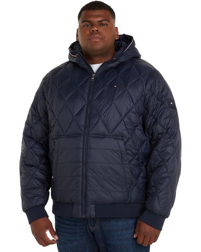 Tommy Hilfiger Mix Quilt Recycled Nylon Hooded Jacket in Blue for Men |  Lyst UK