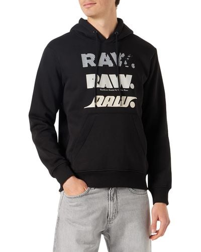 G-Star RAW Triple Raw Sweater Hooded Sweatshirt - Zwart