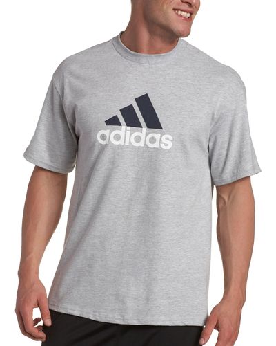 adidas Short Sleeve Logo Tee - Grey